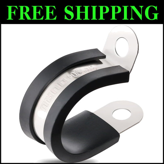 Rubber Coated 3/4 Inch Cable Clamps – 100PCS Insulated for Safe Installation