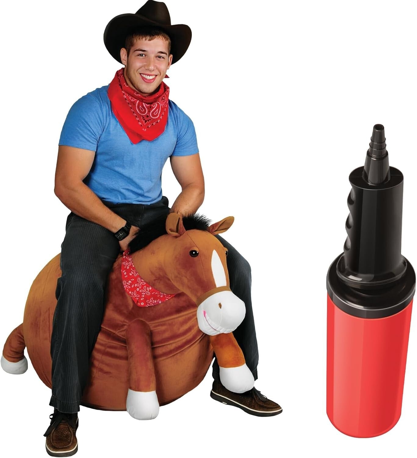 Durable Adult Hopper Ball for Fitness Ages 13-101 - Compact & Fun Exercise