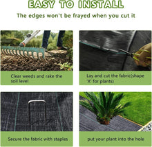 Load image into Gallery viewer, 6.5ft Wide Geotextile Weed Control Fabric - Durable, Easy Install Landscape Mat
