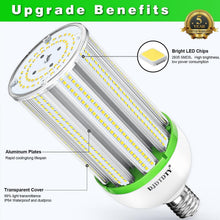 Load image into Gallery viewer, 100W LED Corn Bulbs - 2-Pack, E26/E39 for Commercial Use, 15000 Lumens, 5000K