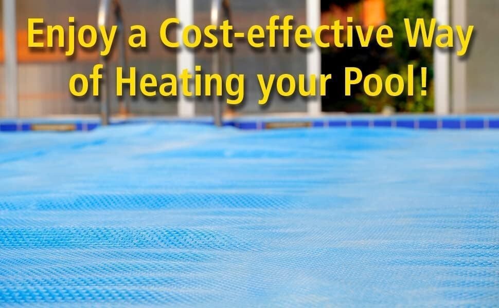 12 Mil Thick Swimming Pool Solar Cover - 16'x32' Heat Retention Blanket