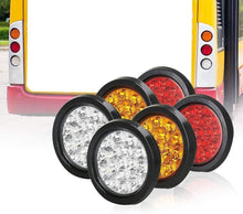 Load image into Gallery viewer, Compact &amp; Efficient 4" Round LED Tail Marker Lights - 6 Lights for All Vehicles