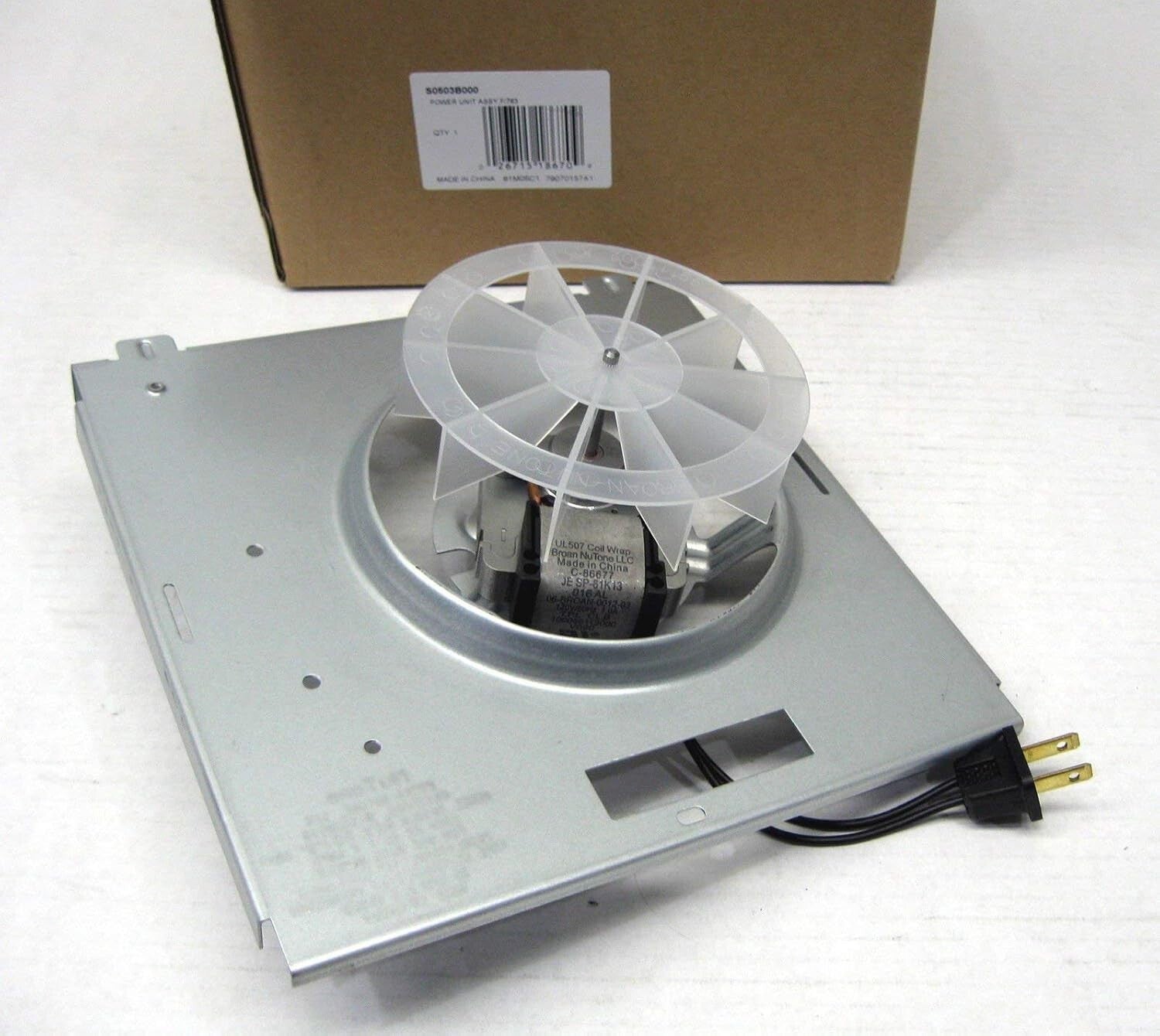 Upgrade Your Bathroom with 120V Fan Motor Assembly - Includes Blade & Bracket