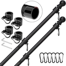Load image into Gallery viewer, 5 FT Stainless Steel Flag Pole with 360° Rotating Ring - Ideal for Trucks, Boats