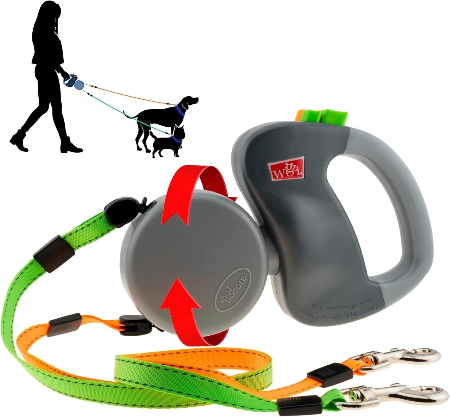 Premium 10ft Dual Dog Leash with Comfortable Handle, Waterproof Reflective Leads