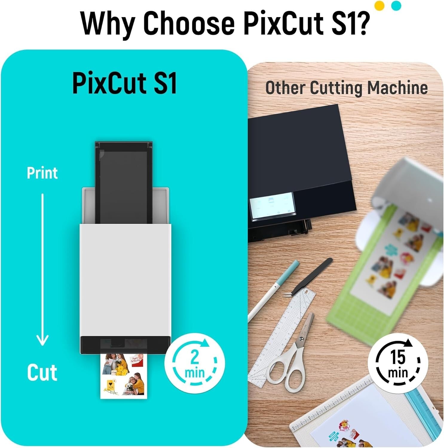 Versatile PixCut S1 Sticker Printer - 300 DPI Vibrant Prints & Accurate Cutting