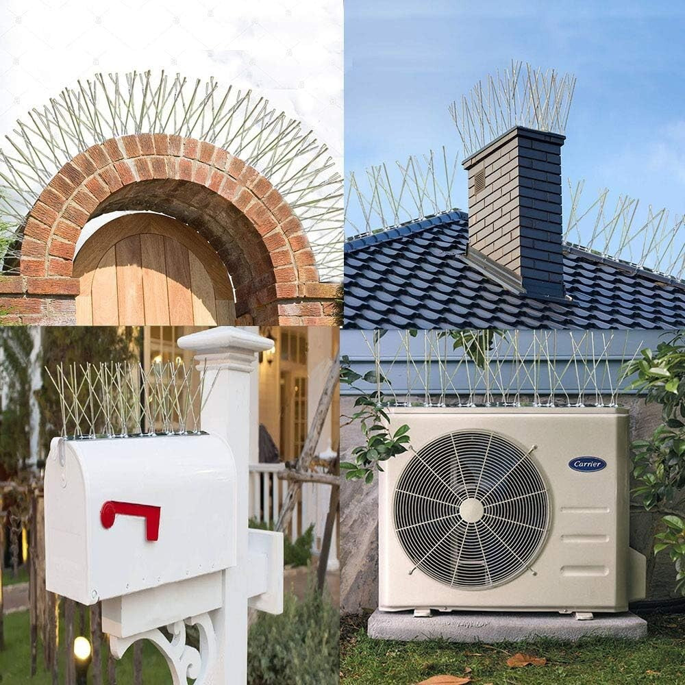 Durable Stainless Steel Bird Control Spikes - Flexible Fit for Any Surface