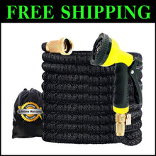 Load image into Gallery viewer, Lightweight 150ft Expandable Garden Hose with Brass Connectors &amp; Spray Nozzle