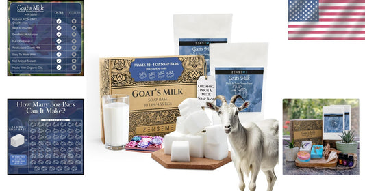 10LBS Goat's Milk Soap Base - Organic, SLS/SLES & PEG Free for Easy Soap Making