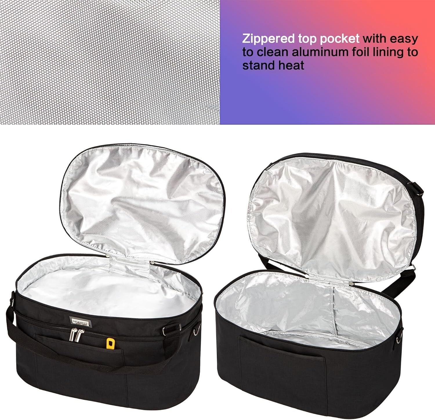 Durable 6-8 Quart Slow Cooker Holder with Adjustable Strap and Easy Wipe Liner