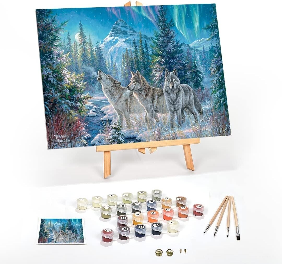 Moonrise Song Paint by Numbers - Elegant Art Kit for Adults with Acrylic Options
