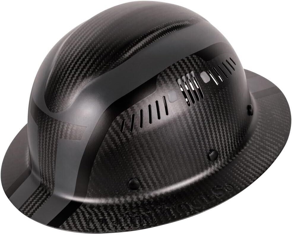 Durable Klein Carbon Fiber Hard Hat - Vented Full Brim Design for Max Safety