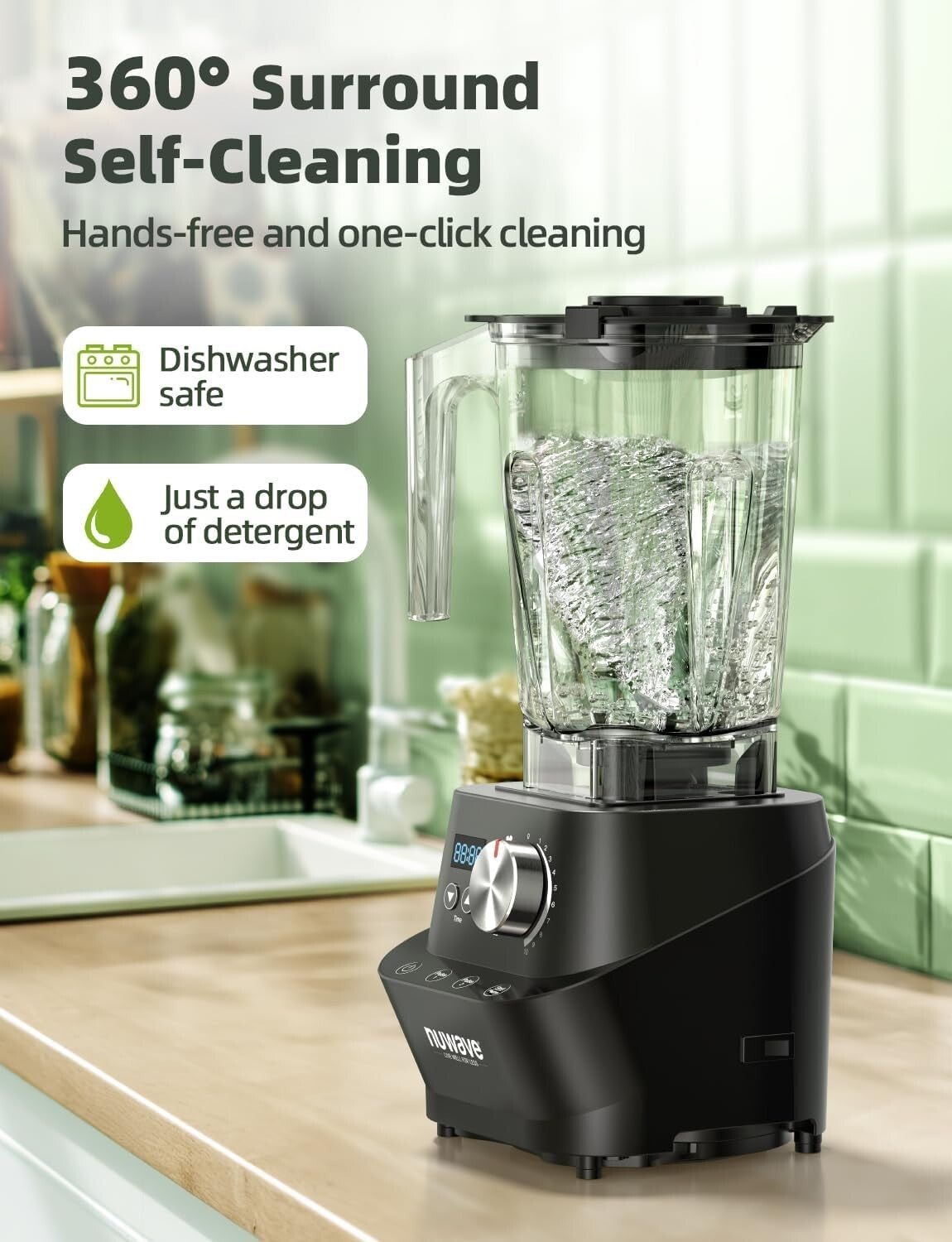 Professional-Grade Infinity Blender with 10 Speeds & Self-Cleaning Feature