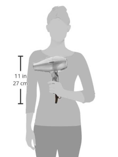 Ceramic Ionic Professional Hair Dryer - 2000 Watts, 2 Attachments, Compact Size