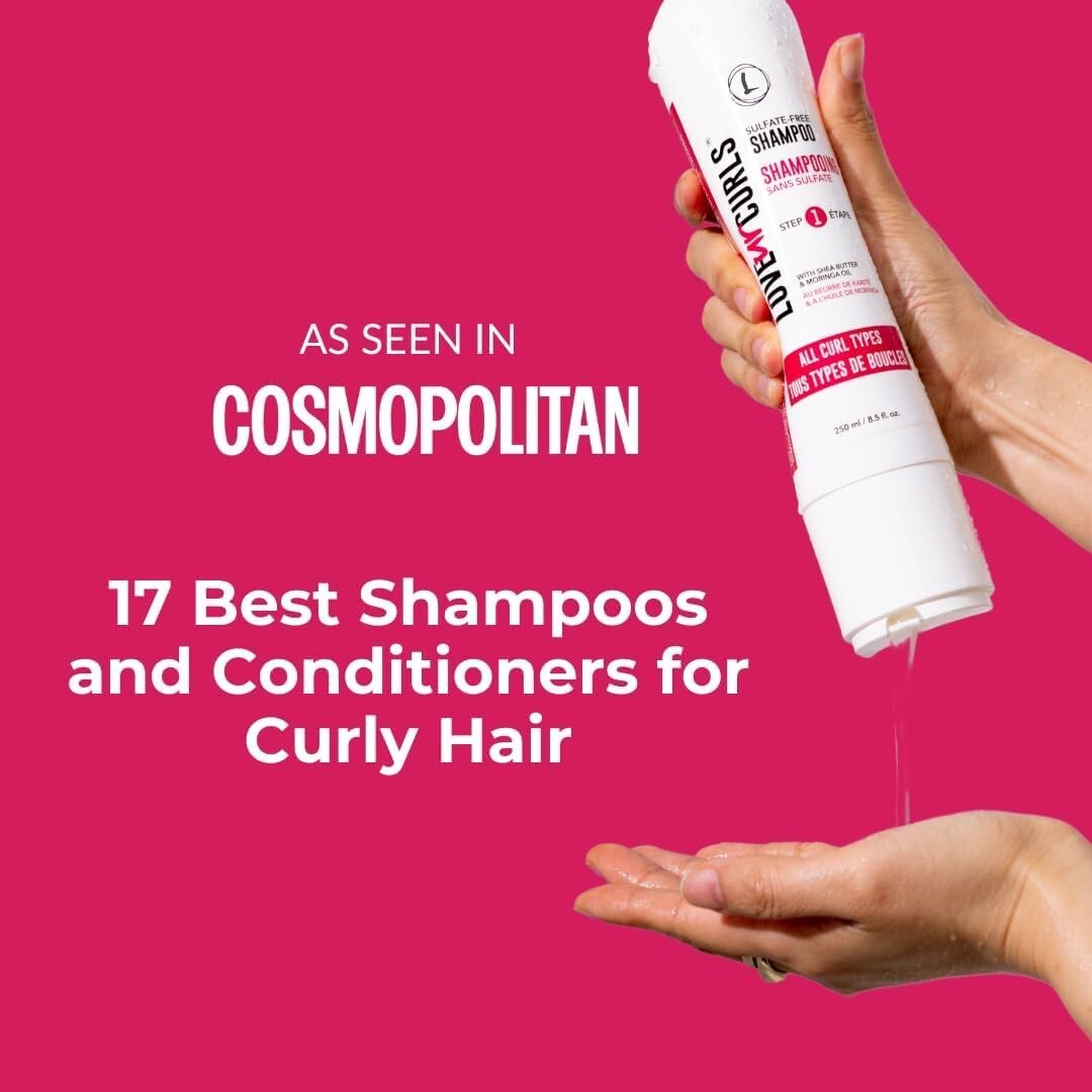 Sulfate-Free Curly Hair Shampoo & Conditioner with Shea Butter for Shine