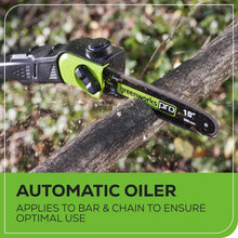 Load image into Gallery viewer, Lightweight 80V 10-Inch Battery-Powered Polesaw with Charger for Easy Cutting