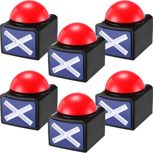 Compact Sound-Activated Buzzers for Game Shows – 6 Interactive Buttons Included