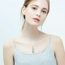 Load image into Gallery viewer, Lightweight 18" Celtic Knot Opal Necklace in Sterling Silver - Ideal for Gifting