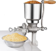 Load image into Gallery viewer, Hand Crank Grain Mill - Cast Iron Corn &amp; Nut Grinder, 8 lbs, Kitchen Essential