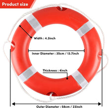 Load image into Gallery viewer, Portable Life Ring for Boating 23" with 50ft Lifesaving Rope - Safety First