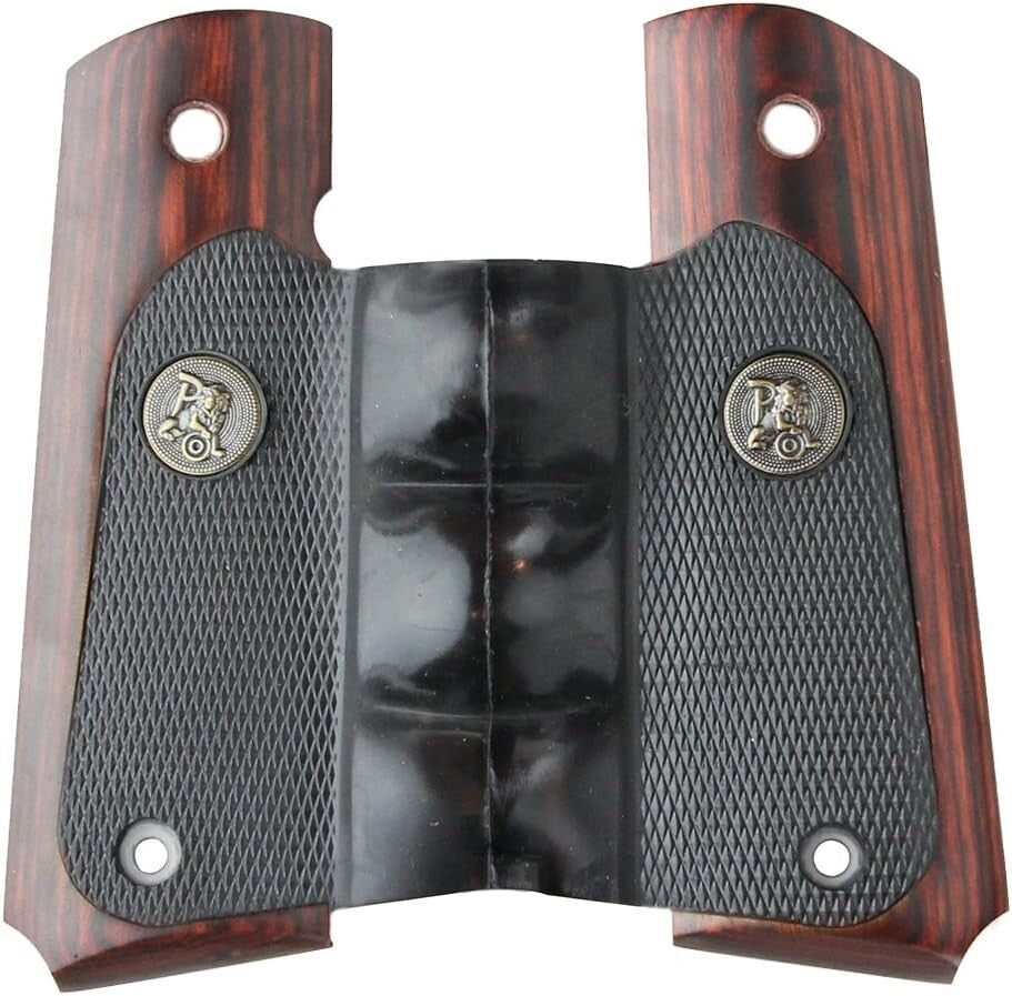 Premium Rosewood Grain Grips for Full-Size 1911 - Improved Handling Control