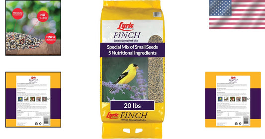 All-Natural Small Songbird Seed Mix for Feeding Wild Finches - 20 lb. Pack