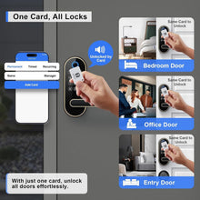 Load image into Gallery viewer, Biometric Keyless-Entry Smart Lock - Fingerprint &amp; Code Touchscreen Gold Design