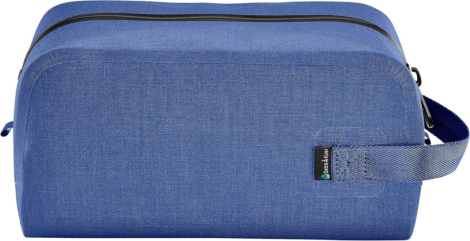 DoppSåk Large Waterproof Toiletry Bag - Leak-Proof Travel Organizer in Blue