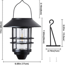 Load image into Gallery viewer, Stylish Waterproof Hanging Solar Lanterns for Garden and Outdoor Use - 2 Pack