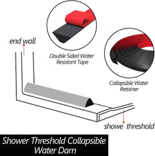 Load image into Gallery viewer, High-Quality Silicone Shower Water Barrier with Strong Adhesive – 98 Inches Long