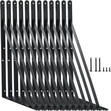 Load image into Gallery viewer, Versatile Wall Shelf Brackets - 12 Pack L 14'' x H 10'' for Easy Installation