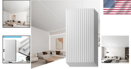 Versatile 24x48in 3D Slat PVC Wall Panels - 12 Packs for Stunning Interiors