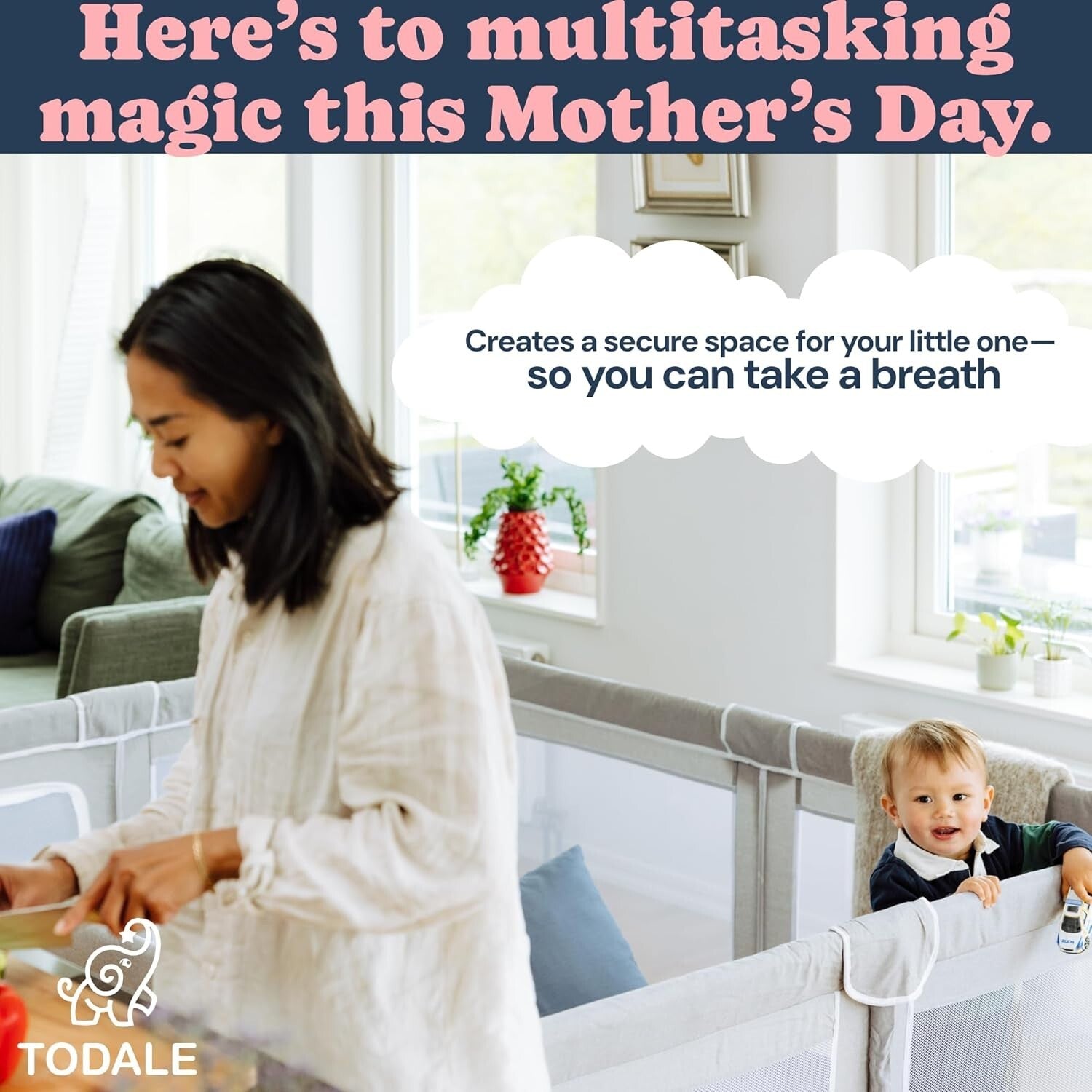 Sturdy Baby Playpen with No-Gap Design - Safe Play Space for Your Toddler 50x50