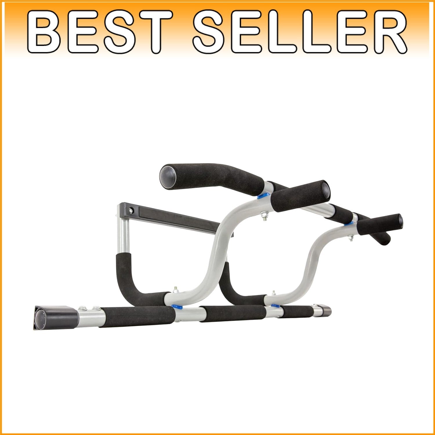 Easy Install Elevated Pull Up Bar with Adjustable Dimensions for All Doorways