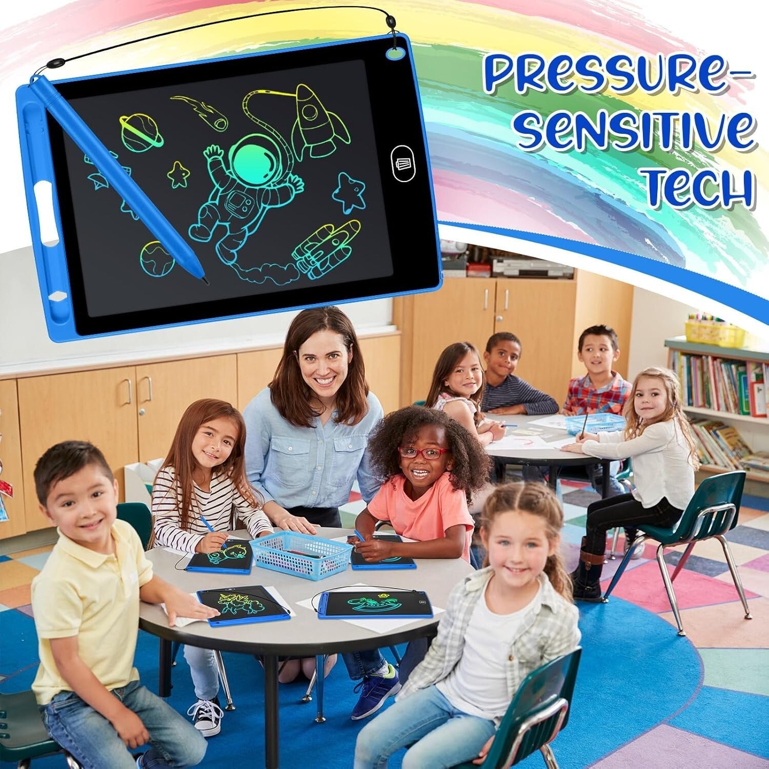 Educational 20 Pack LCD Writing Boards - 8.5-Inch Portable Doodle Pads for Kids