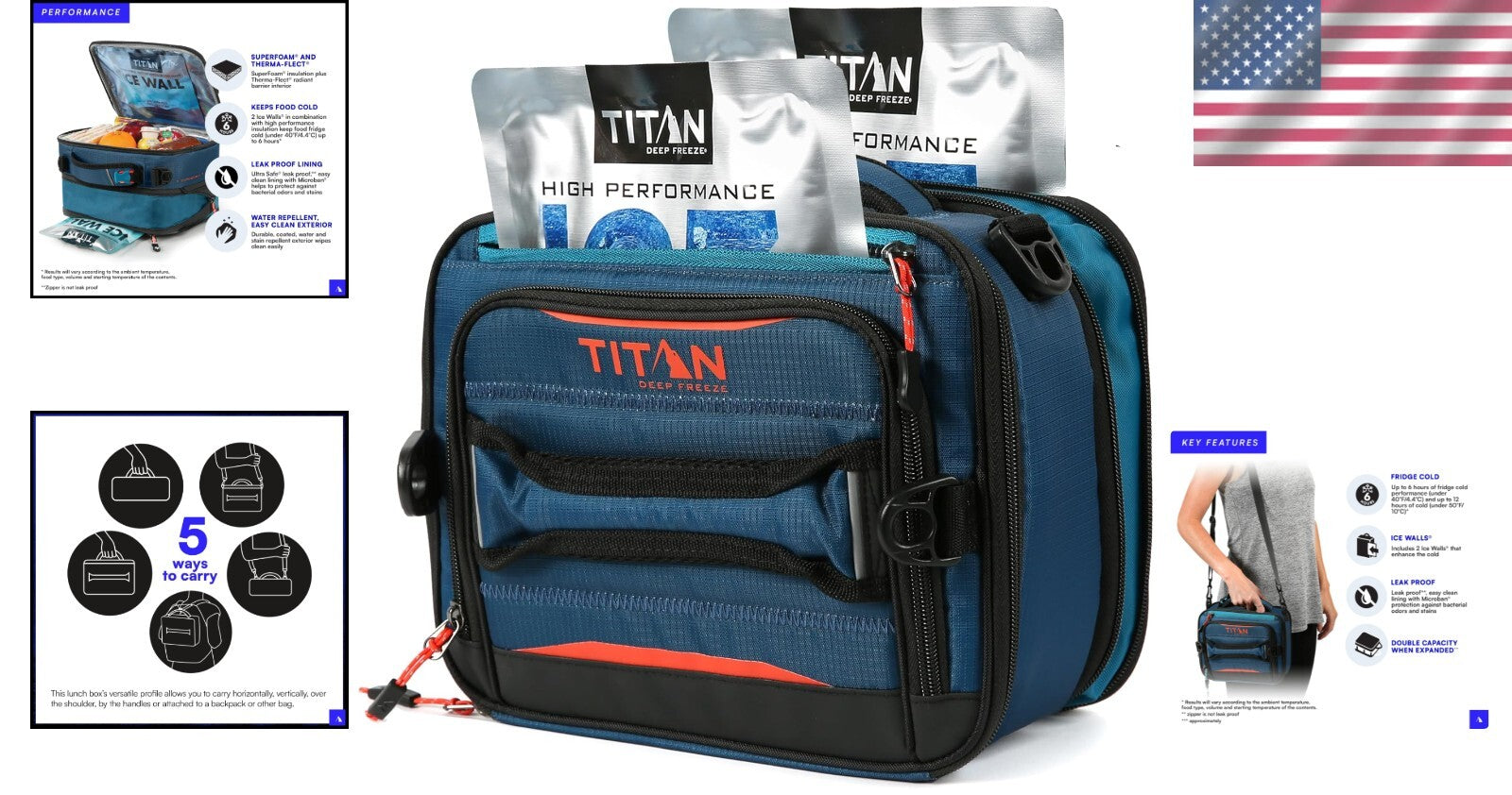 Expandable Titan Lunch Pack with Ice Walls – Perfect for School, Work & Outdoors