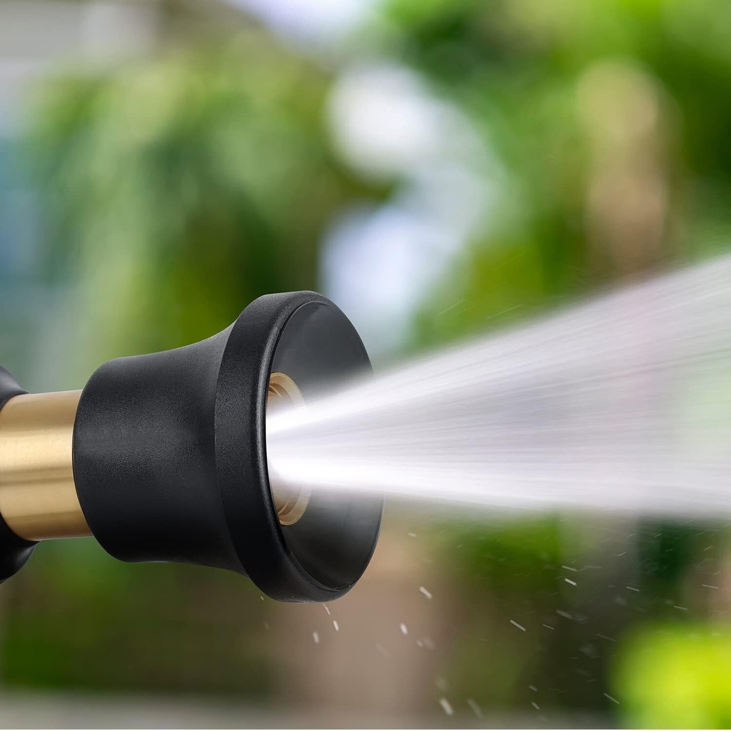 2 Pack Heavy-Duty Brass Hose Nozzles - Adjustable Leak-Proof Water Sprayers