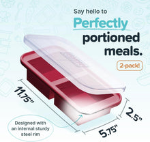 Load image into Gallery viewer, Reusable 2-Cup Silicone Freezer Molds with Lids - Perfect for Leftovers &amp; Soups