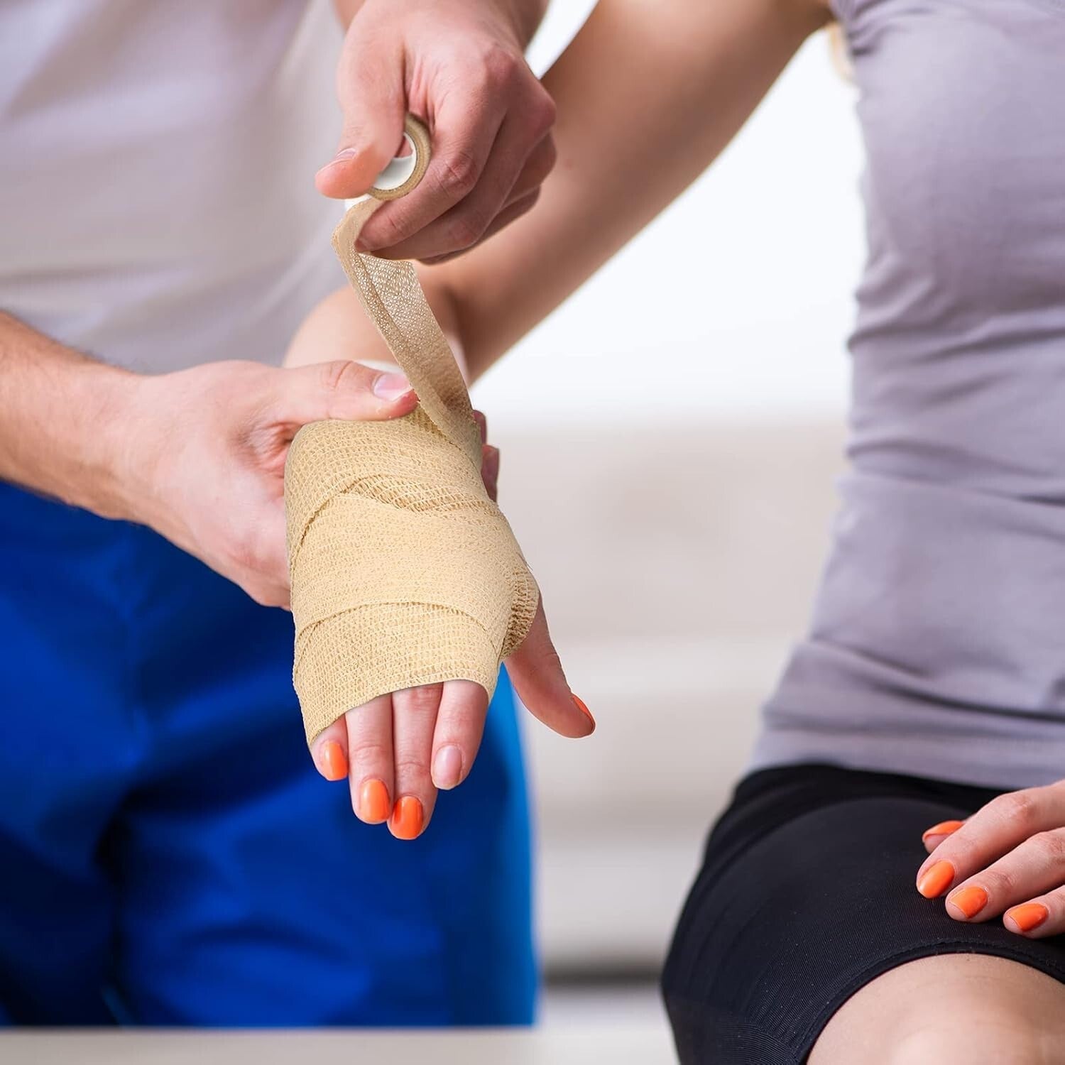 Cohesive Bandages 2" x 5 Yards - 96 Pack Elastic Support for Active Life