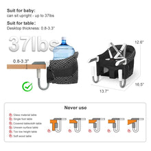 Load image into Gallery viewer, Adjustable High Chair for Babies – Clip-On Table Seat with Cushioned Comfort