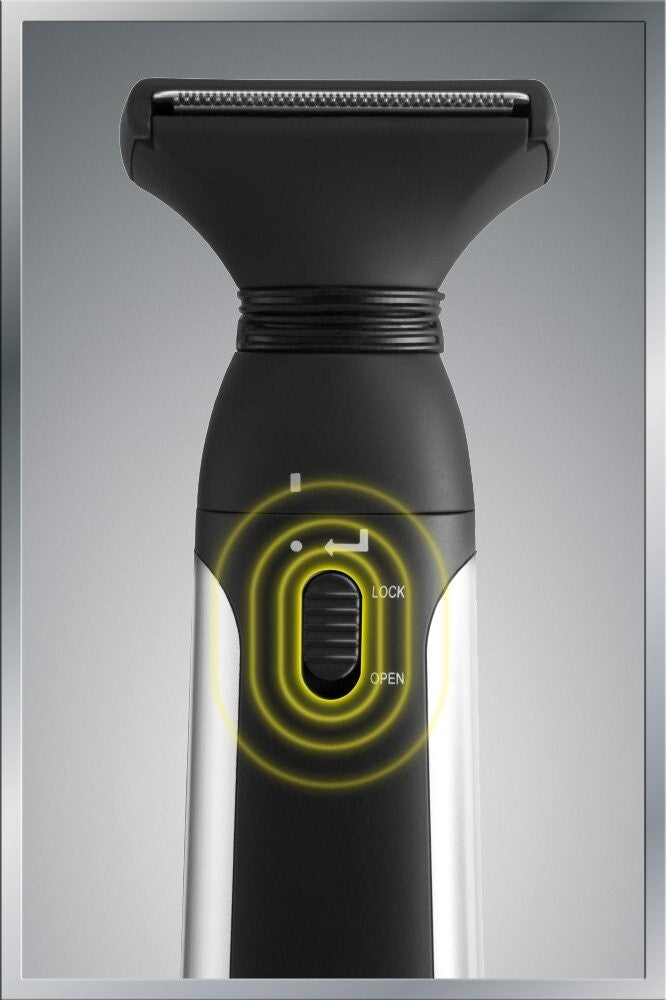 Rechargeable Back Shaver with Adjustable Shock Absorber Heads and Power Burst