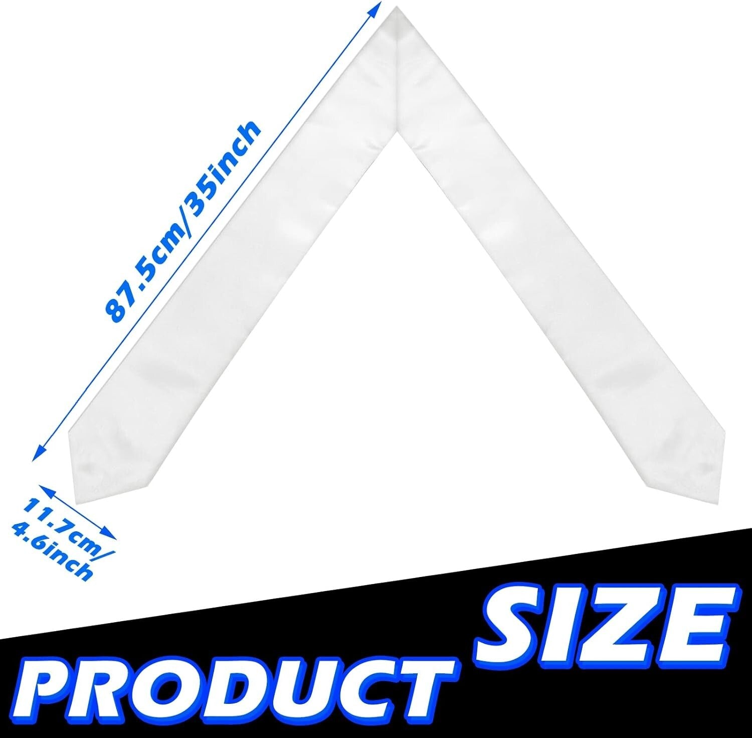 Classic 70 Inch Graduation Stoles - 12 Piece Set for Customizable Celebrations