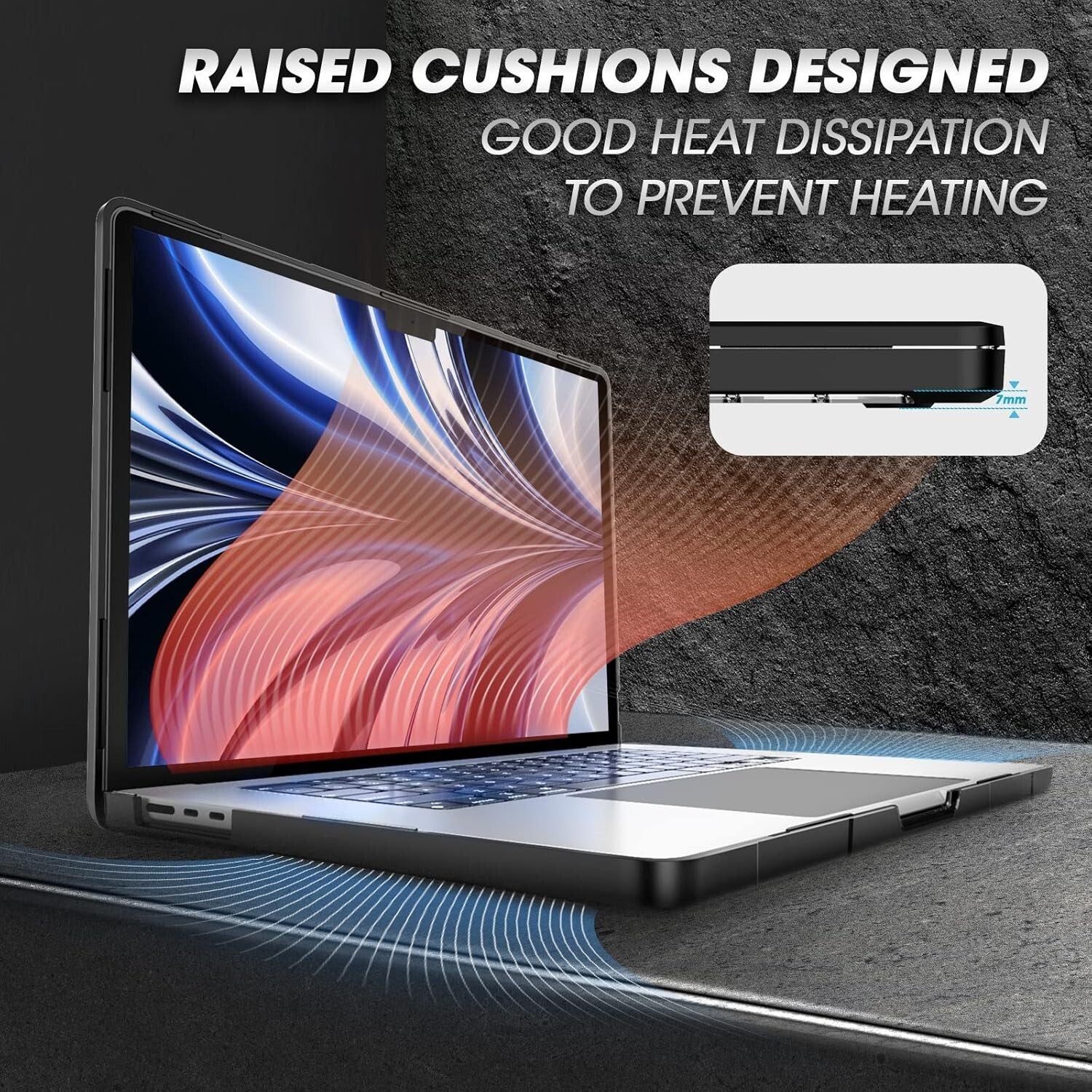 Elegant Hard Shell MacBook Air 13.6" Cover - Fits M4/M3/M2 - Enhanced Protection