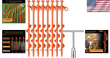 Load image into Gallery viewer, Versatile 8 Pcs Heavy-Duty Ground Anchors - 12" Orange Stakes for Camping &amp; More