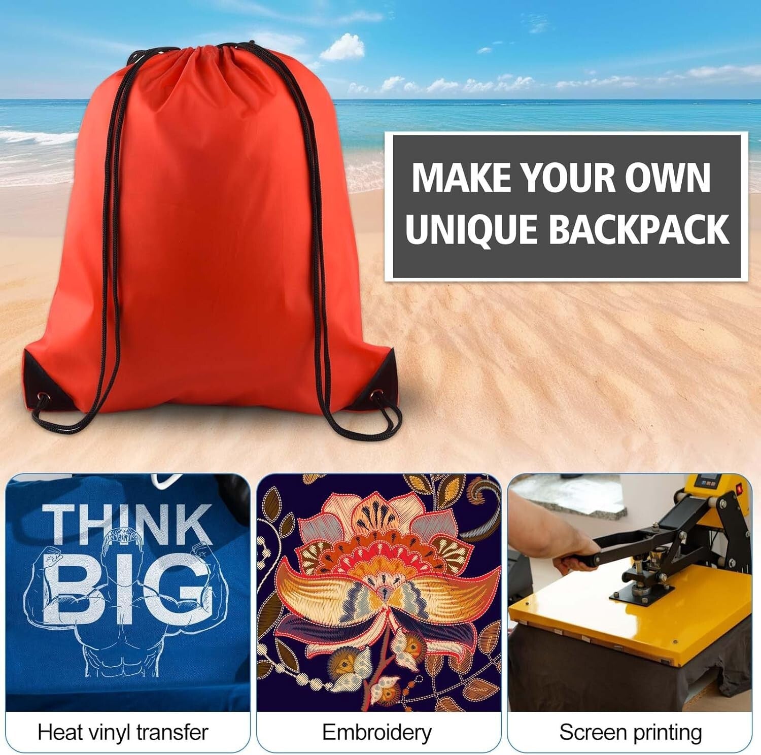 Bulk Red Drawstring Bags - 50 Durable Backpack Bags for Active Lifestyles