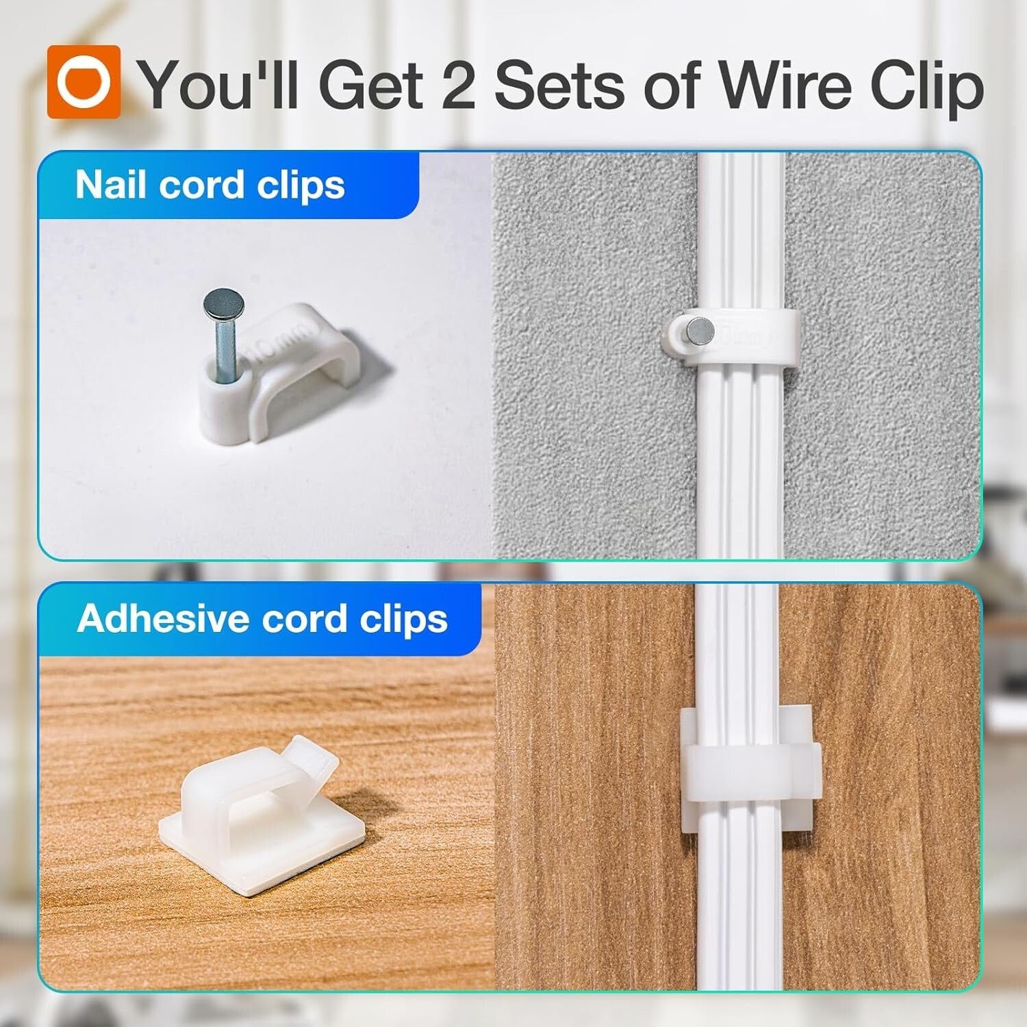 Space-Saving 6FT Power Strip with 3 Outlets, 2 USB Ports, & Safety Clips - 2Pack