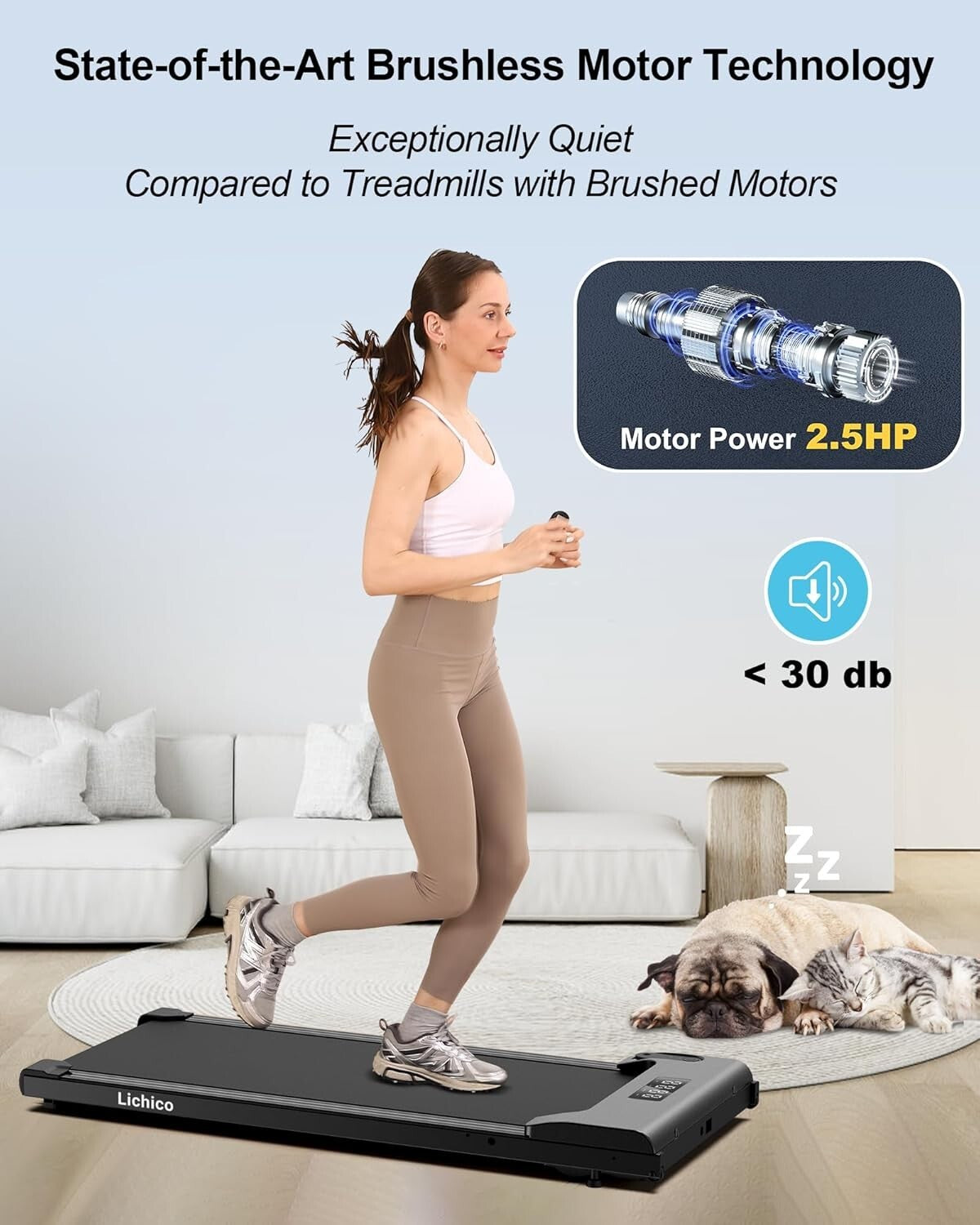 Lightweight Walking Pad Under Desk Treadmill – Shock Absorbing & Quiet Operation