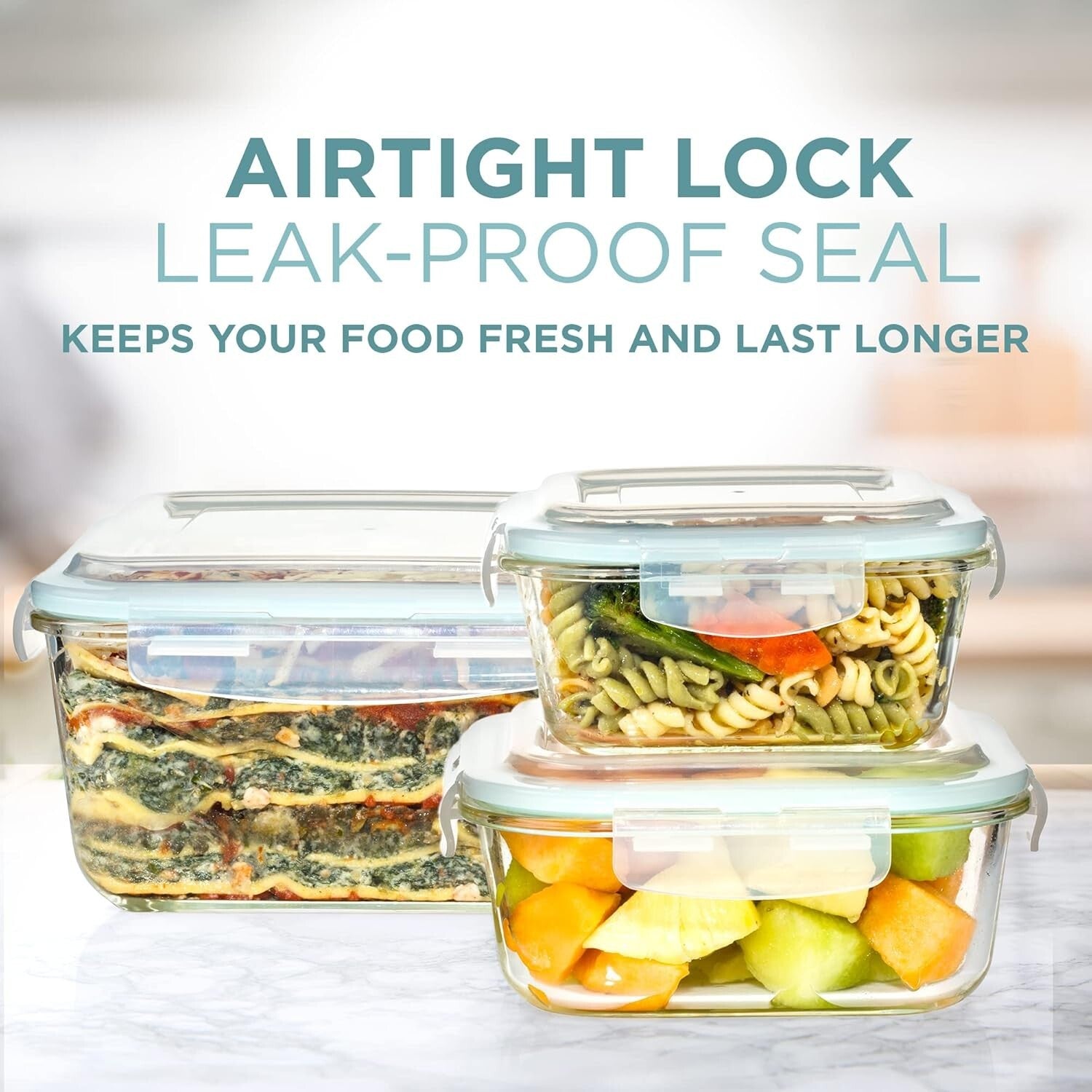 Versatile 24-Piece Glass Food Containers - Airtight, Dishwasher & Microwave Safe