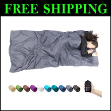 Load image into Gallery viewer, Premium Silk Sleeping Bag Liner, Extra Wide 87"x43" for Luxurious Travel Comfort