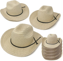 Load image into Gallery viewer, Versatile 72 Straw Cowboy Hats - Perfect for Weddings, Concerts &amp; Parties